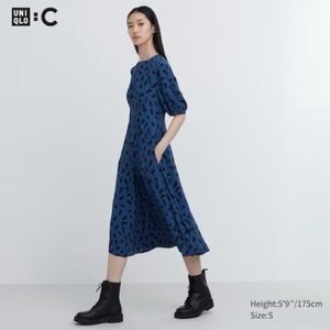 Uniqlo: C Women's Blue Midi Dress